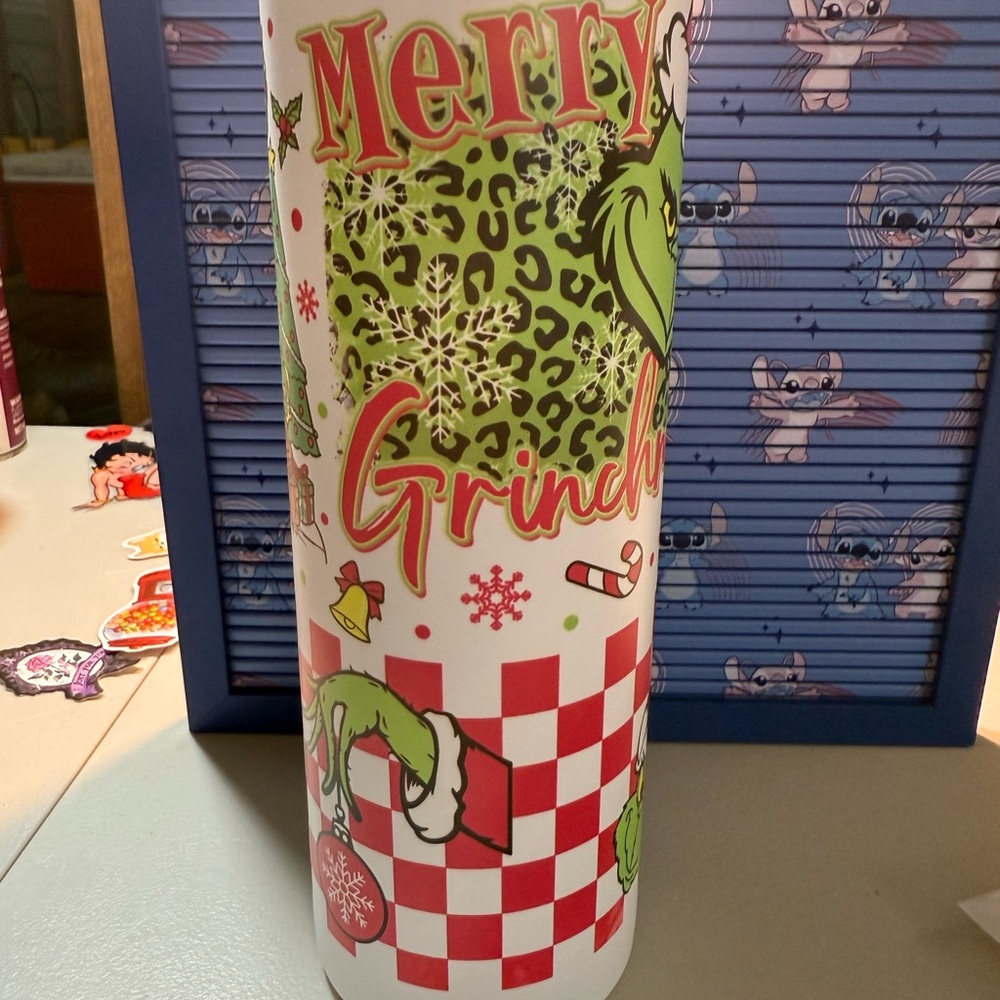 Merry Grinch Green and Red Party Tumbler
